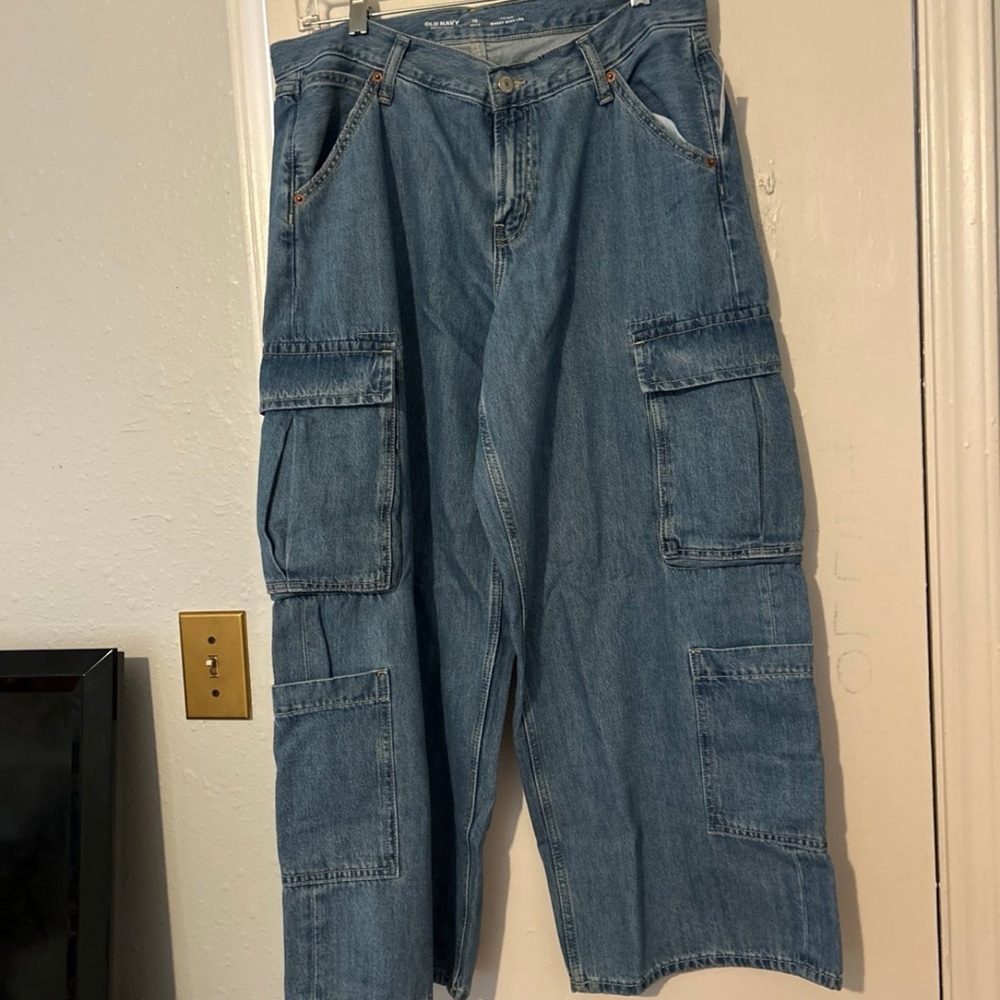 Old Navy Blue Flare Wide Leg Jeans